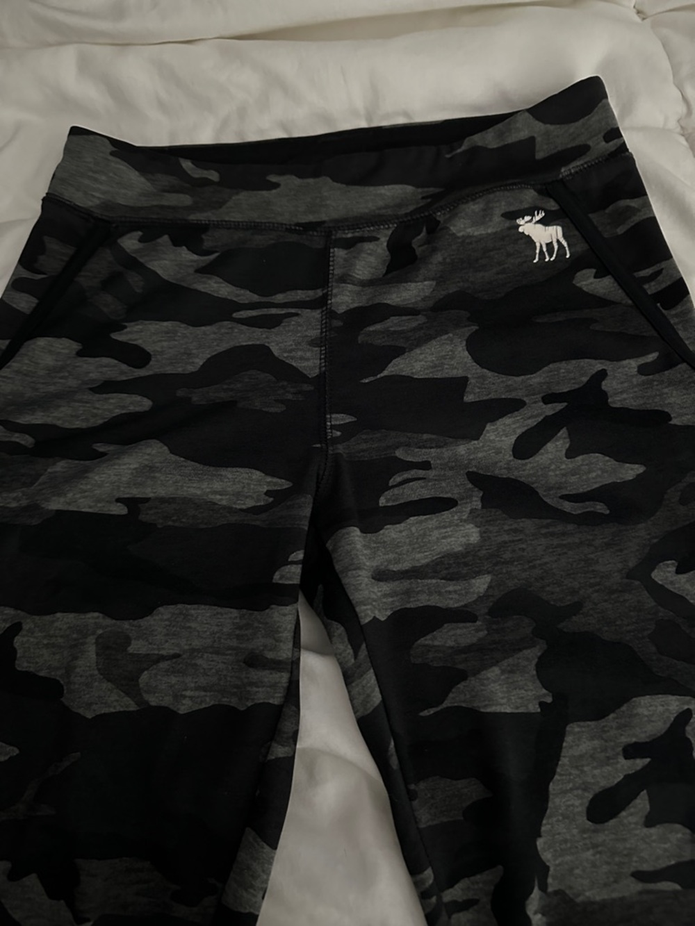 abercrombie kids Black & Gray Camo Leggings